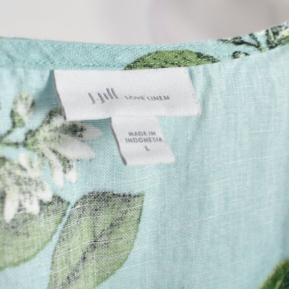 J. Jill Love Linen Lemon Print A Line Shift Dress - L - Picture 8 of 8